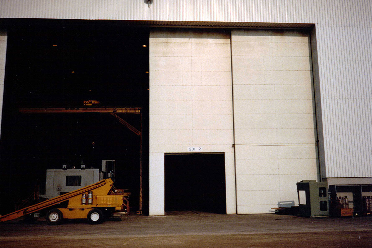 Crane Manufacturing Plant Door