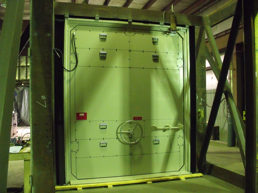 Interior Side of Blast Door in a test frame