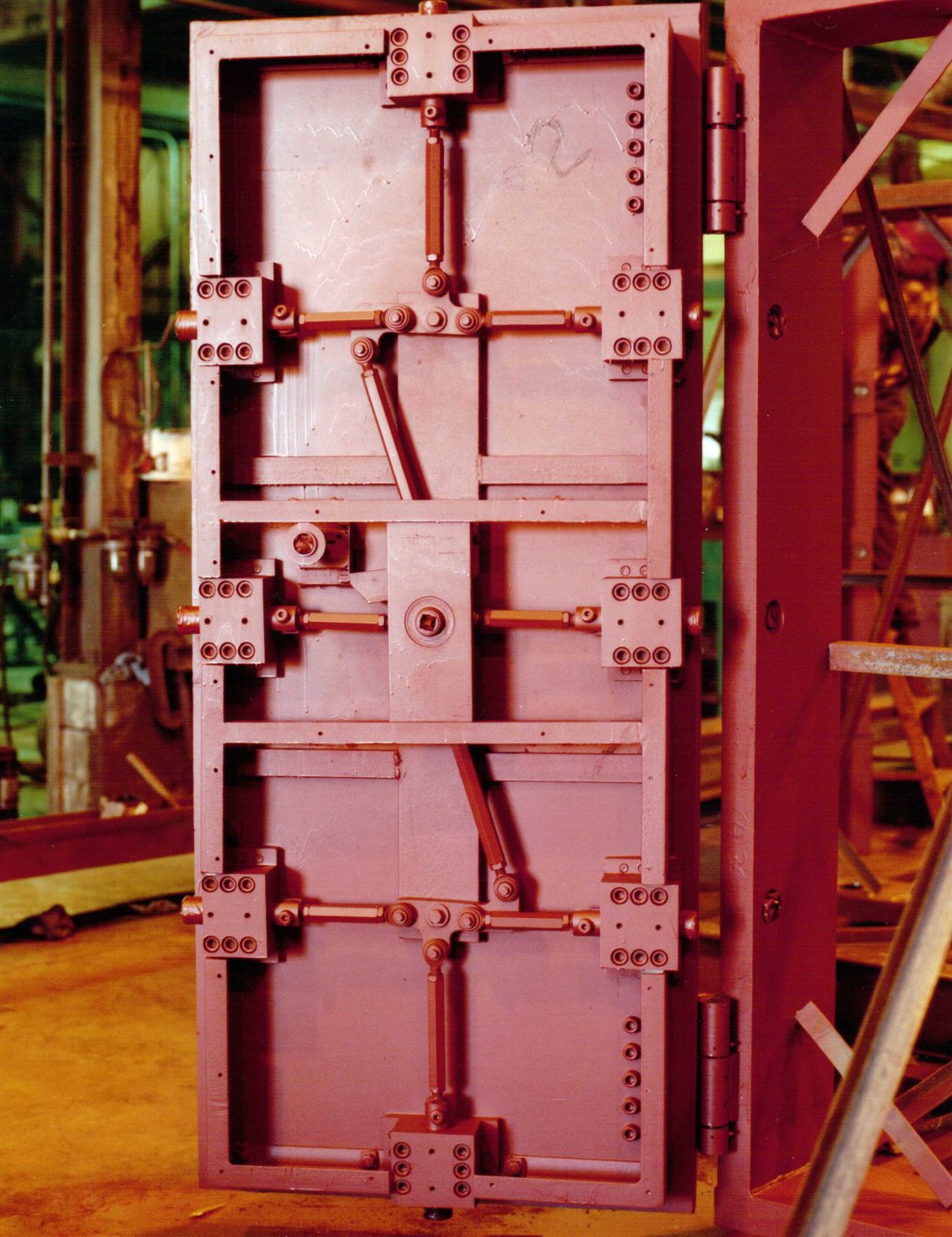 Picture of the interior of single swing blast resistant door