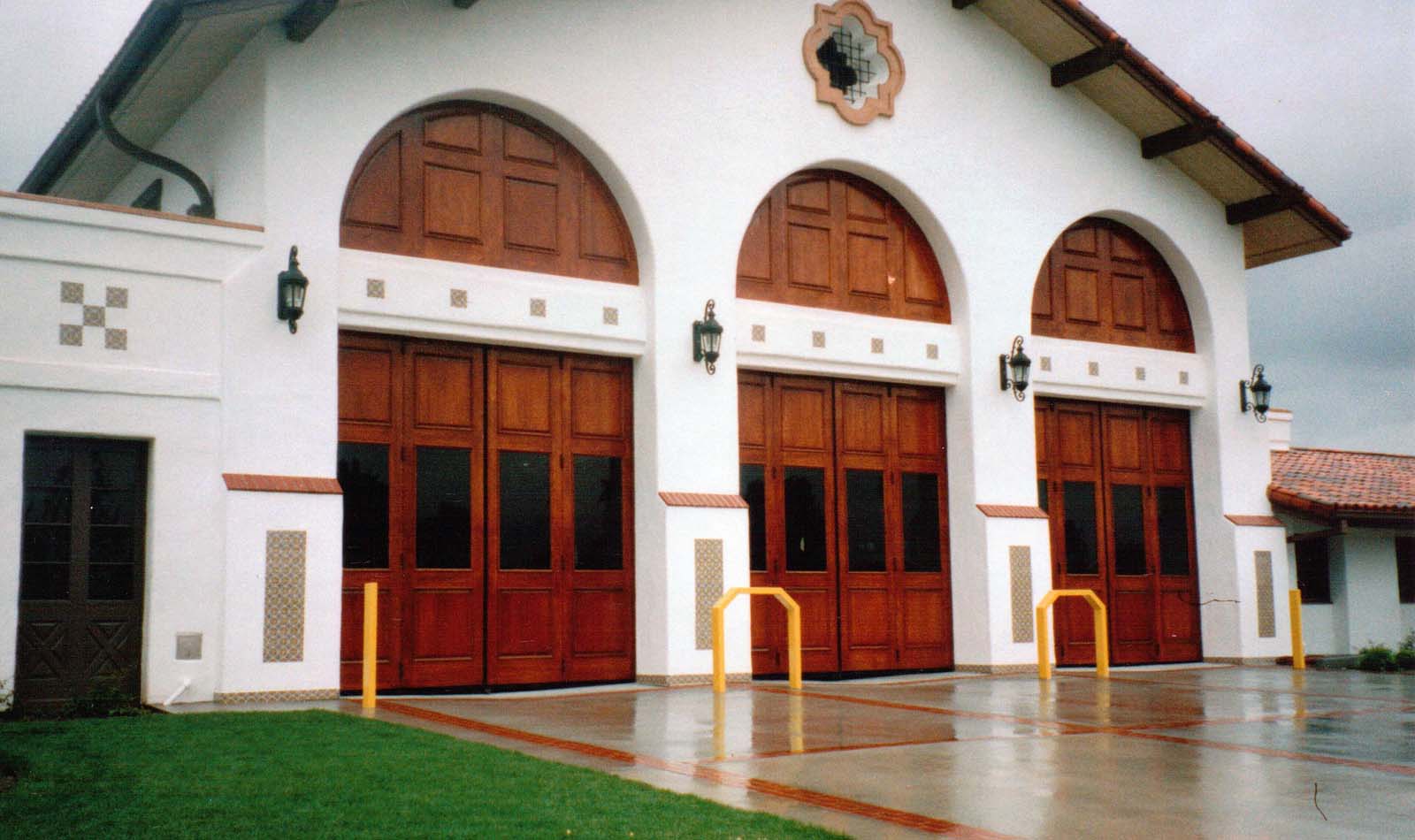 Wood Clad Fire Station Doors